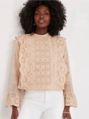 Tuckernuck Hyacinth House Gracelyn Tan Eyelet Popover
Blouse